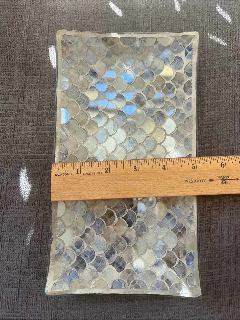 Macy's Iridescent Mosaic Glass Bath Set (3-Piece Mermaid Scale)
